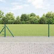 vidaXL Recinzione con pali. Verde 0.5 x 100 m Acciaio rivestito in PVC