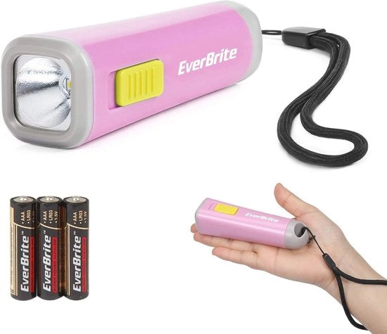 Lanterna per Bambini - Mini Lanterna LED Peso Leggero 46g - Luce Gialla Tenera Leggere Campeggiare Emergenze - Regalo Rosso