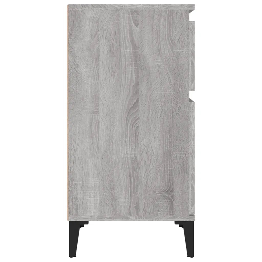 Set di 2 Comodini | Armadio da Notte | Mobiletto da notte Grigio Sonoma 40x35x70 cm