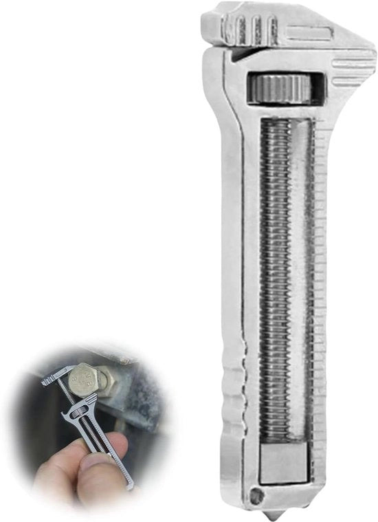 Chiave tascabile multitool in titanio compattibile con apripistoni e uncini per bottiglie