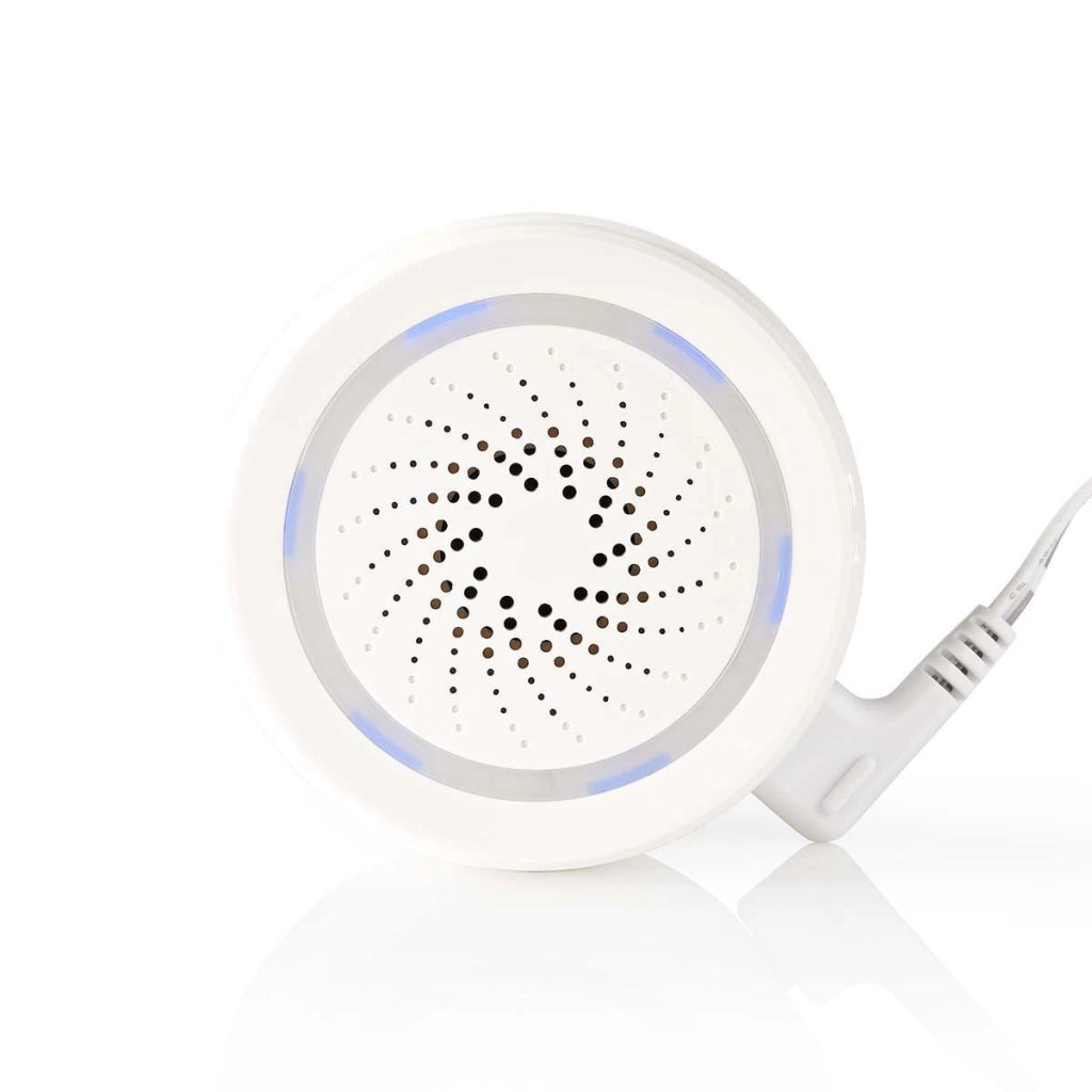 SmartLife Wi-Fi LED Sirena Alimentazione 8 Toni 85dB Bianco Nedis