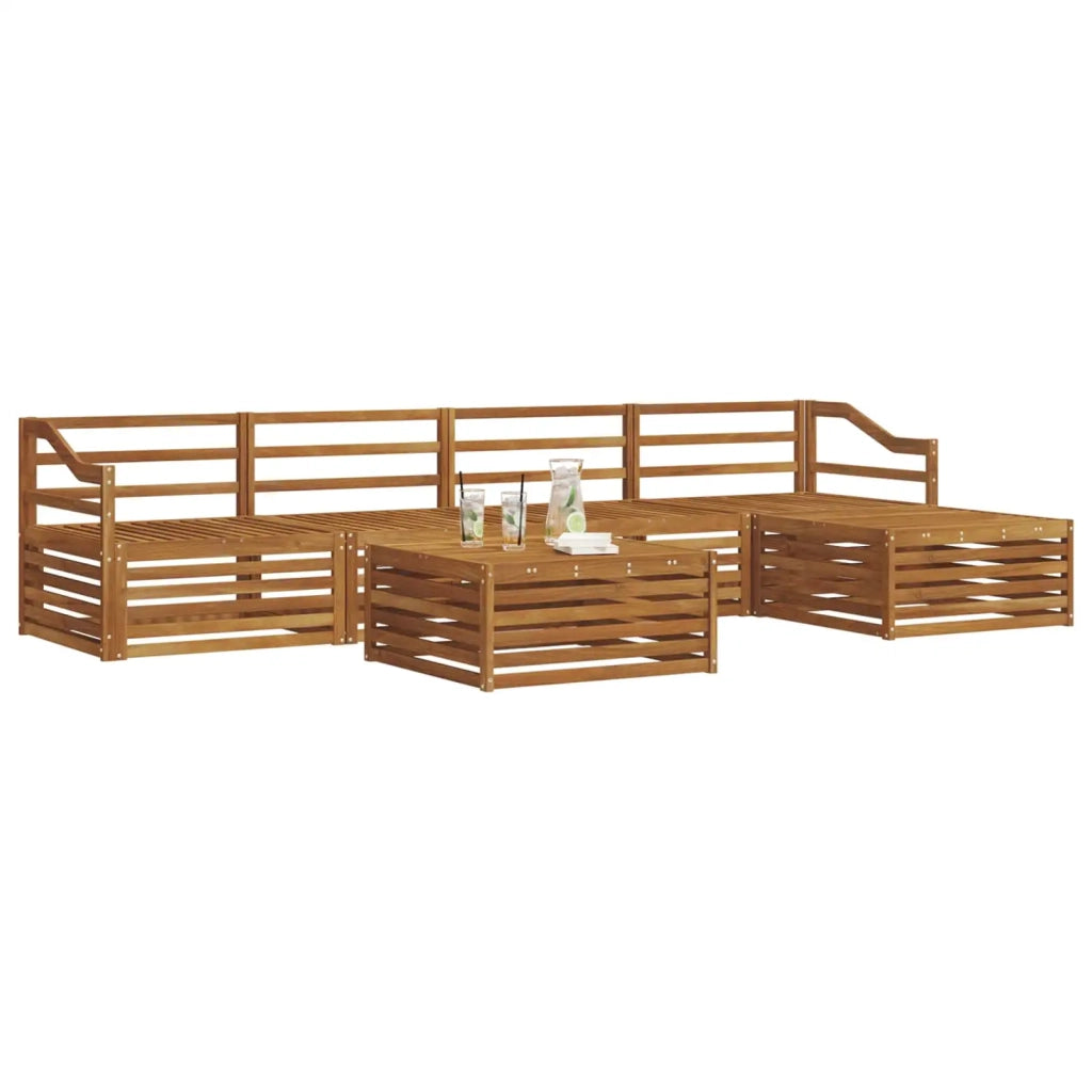 Set di divani da esterno 6 pcs Naturale