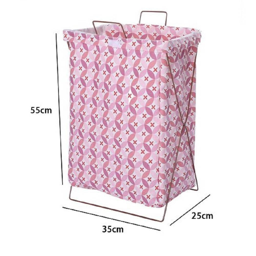 Trade Shop - Cesto Contenitore Porta Biancheria Pieghevole Panni Sporchi Bagno 79213 Rosa -