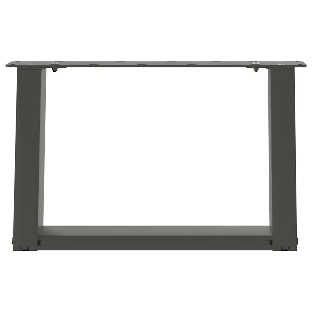 Gambe per Tavolino da CaffÃ¨ a Forma di U 2 pz Antracite 40x(30-31) cm Acciaio