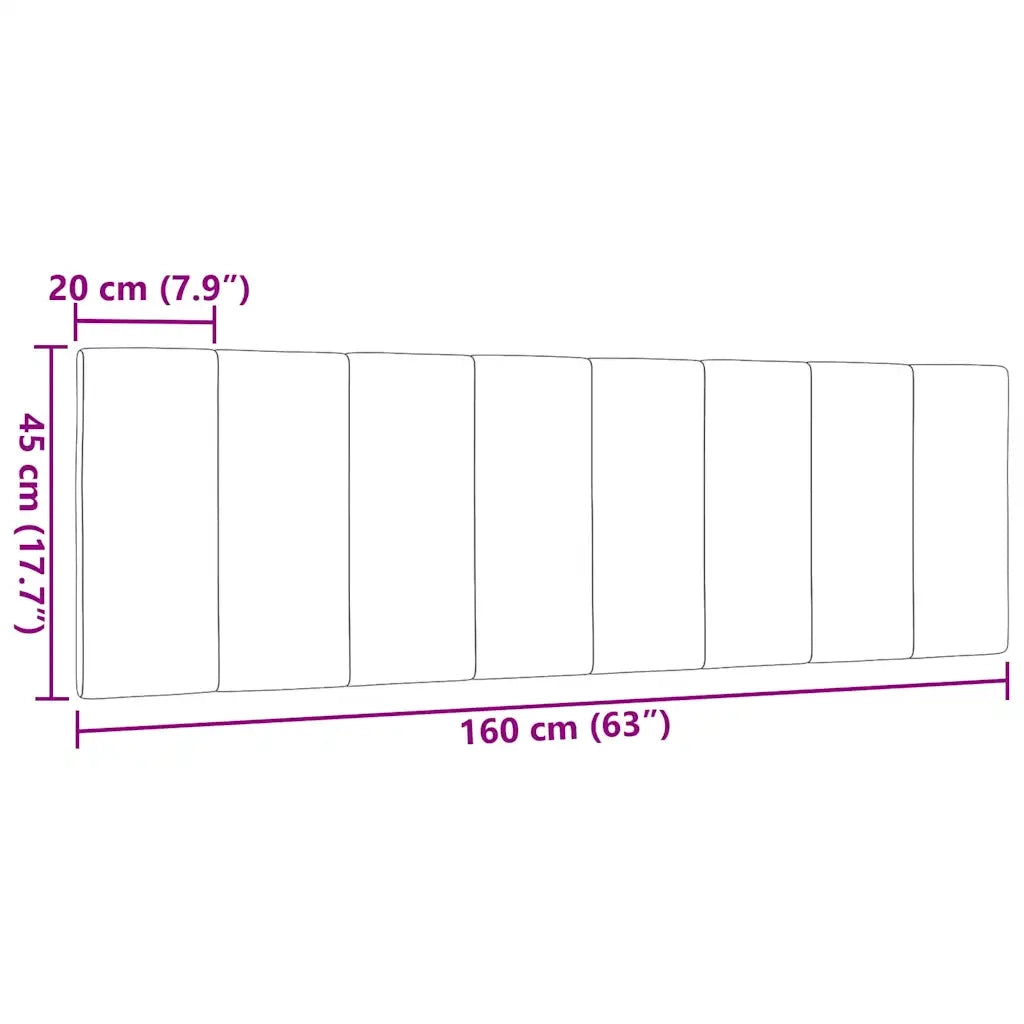Cuscino Testiera Hanko Grigio Chiaro 160 cm in Tessuto CFW7063762
