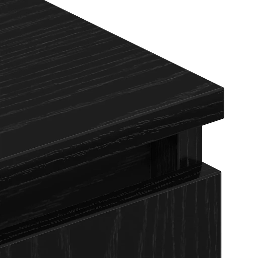 Mobile Porta TV Rovere Nero 102x30x36 cm in Legno Multistrato 862433