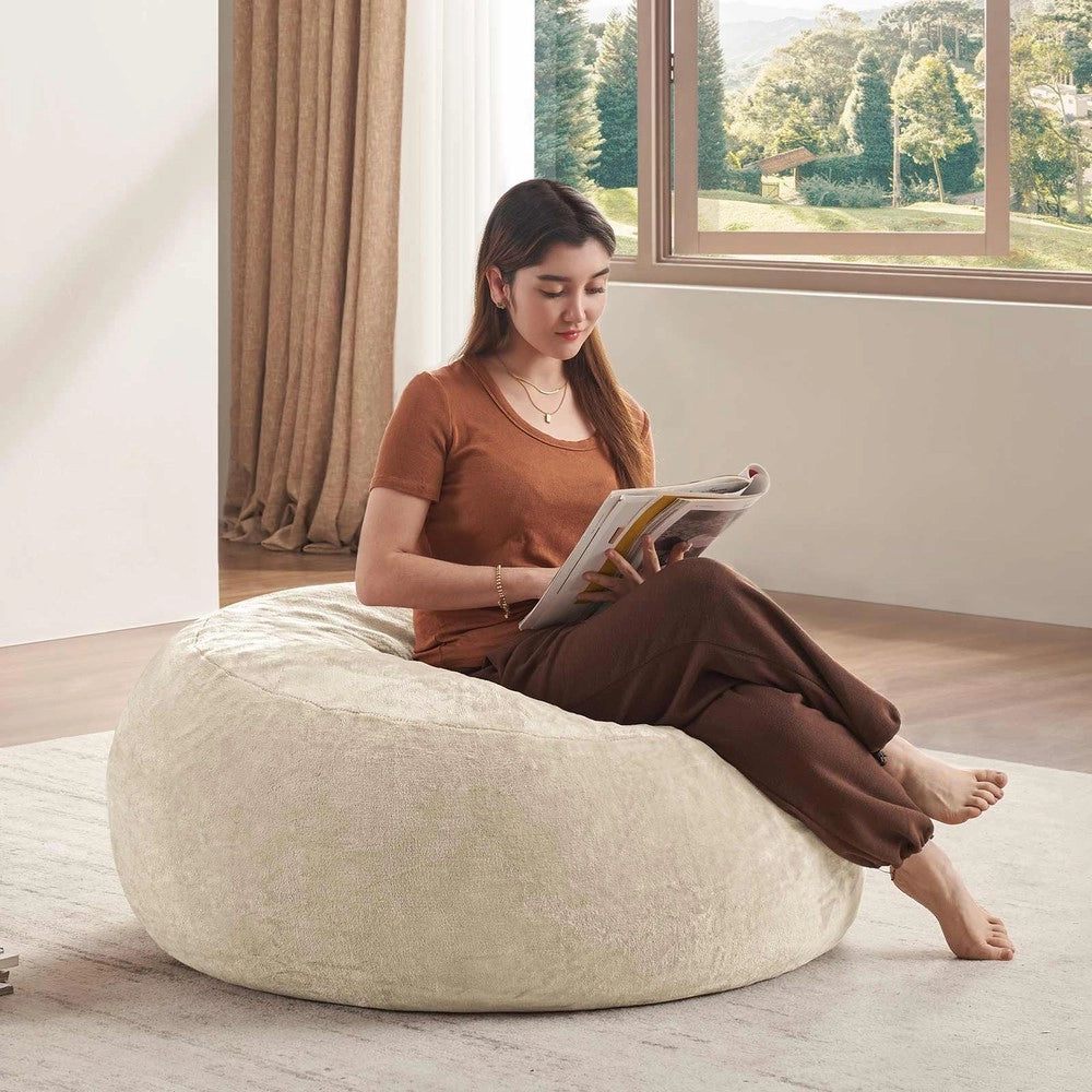 Pouf Sacco Poltrona ¨C MINIMAL ¨C Tessuto Morbido, Grigio