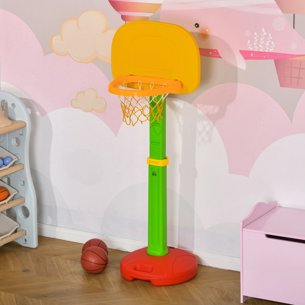 Canestro da Basket per Bambini con Altezza Regolabile ¨C zephmum ¨C 52.5x44x120-160 cm Multicolore