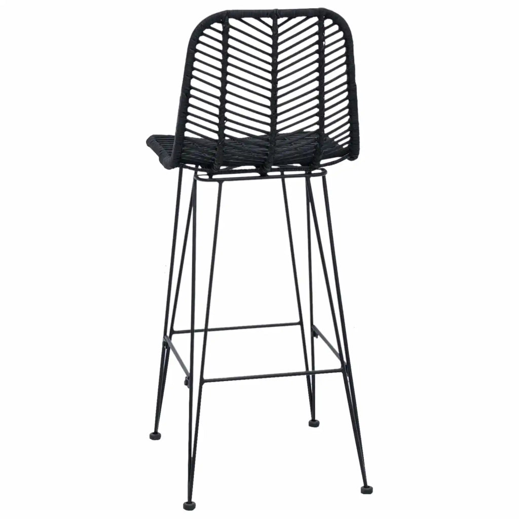 Sedia da Bar 2 pcs 44 x 52 x 111 cm Rattan e Ferro