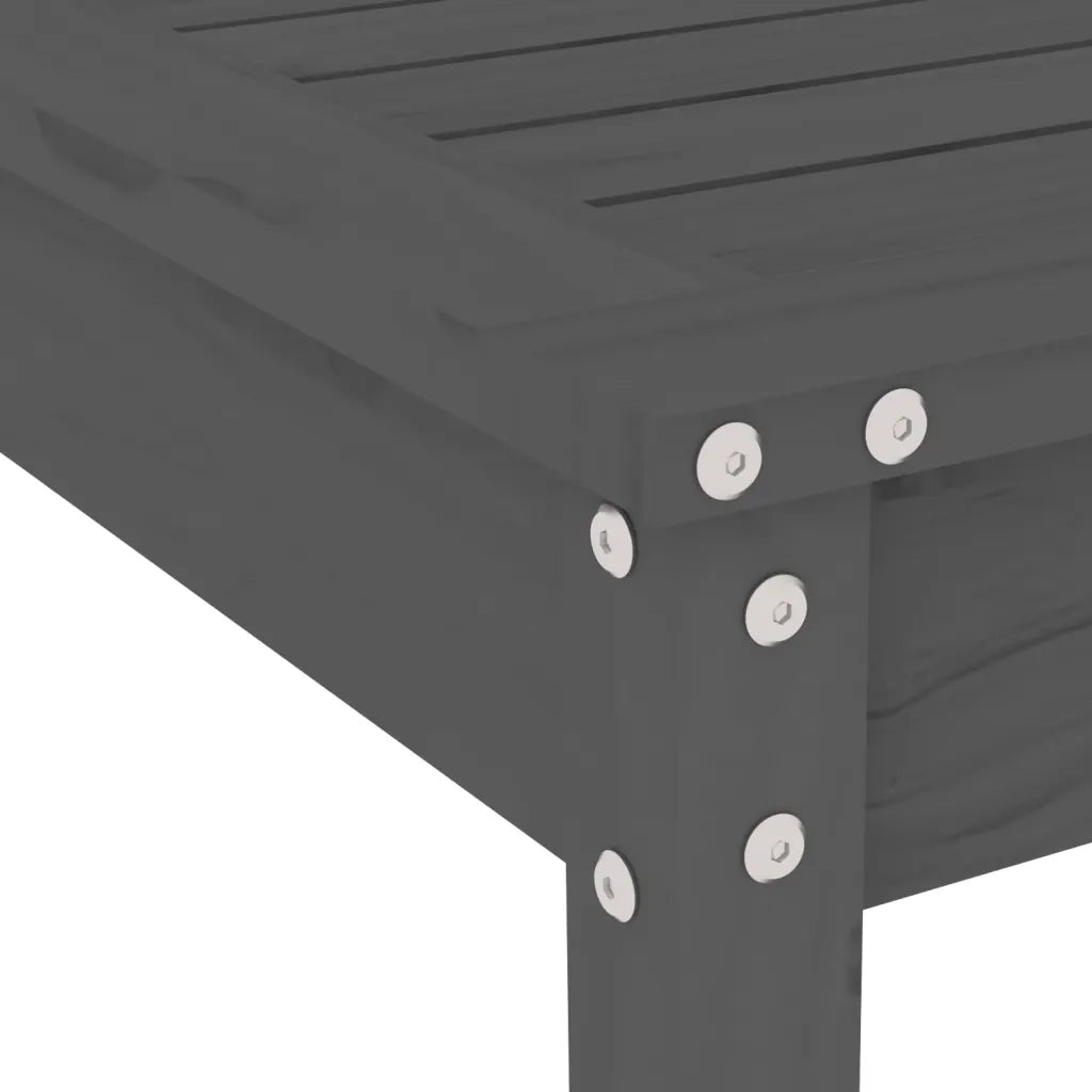 Set da Bistrot da Giardino 3pz | Set Salotto da Giardino Grigio in Legno Massello di Pino