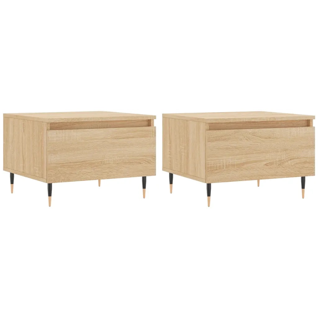 Tavolini Salotto 2pz Rovere Sonoma 50x46x35cm Legno Multistrato 830851