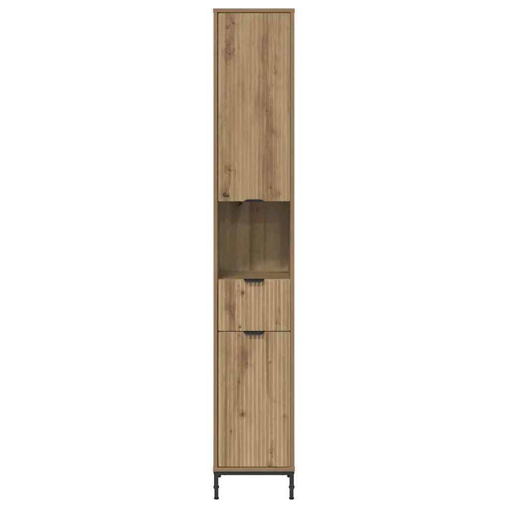 Mobile da Bagno con porta Rovere artigianale 31,5 x 33 x 190 cm 883413