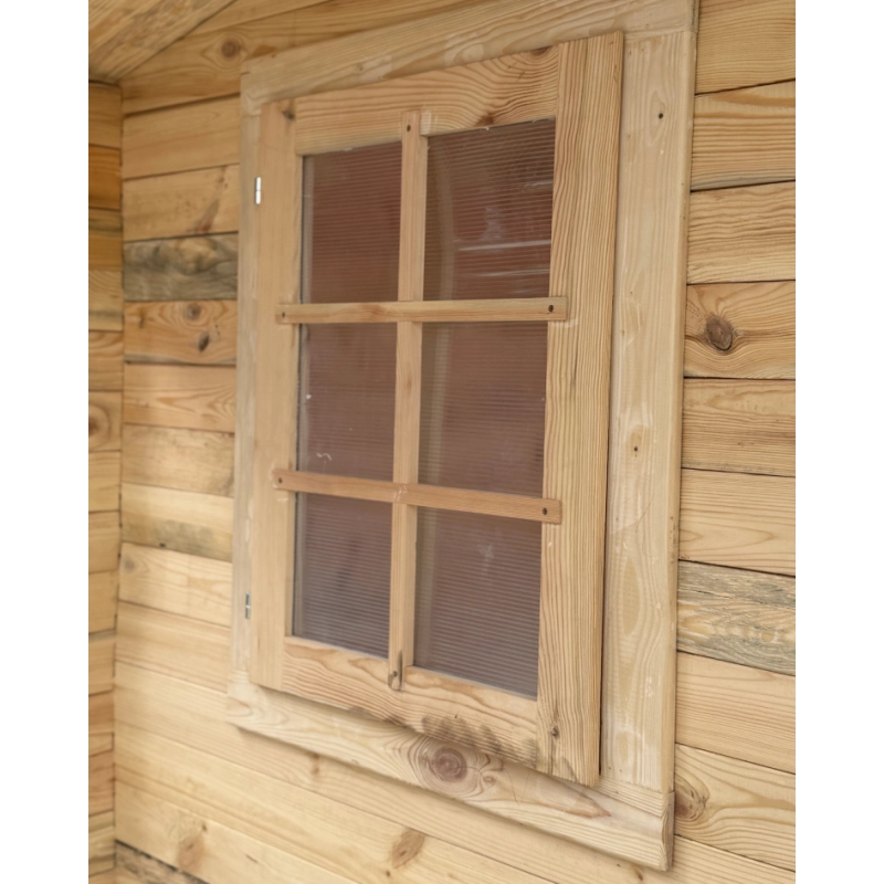Casetta in Legno da Giardino per Esterni, Sistema Block House, Doghe Spessore 28mm - articolo BLOCK3x3/28 - 110009