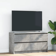 Mobile Porta TV Grigio Cemento 100x35x54 cm Legno Multistrato