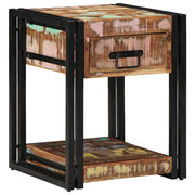 Comodino | Armadio da Notte | Mobiletto da notte 40 x 40 x 50 cm Legno Recuperato Massello