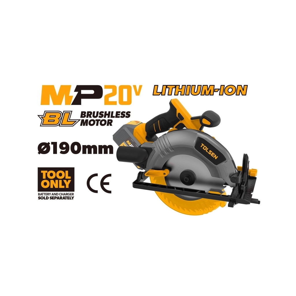 Seghetto Circolare Brushless a Batteria 20V MP20V Ø190 mm – 87282T
