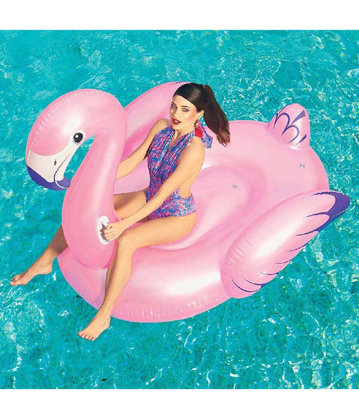 Fenicottero Fashion Luxury Cavalcabile Gigante 173 X 170 Cm Isola Rosa         