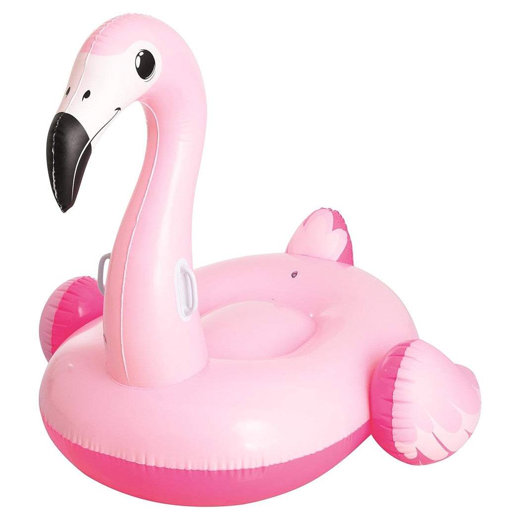 Trade Shop - Fenicottero Gonfiabile 191x178cm Cavalcabile Con Maniglie Estate Piscina Mare 016103 -