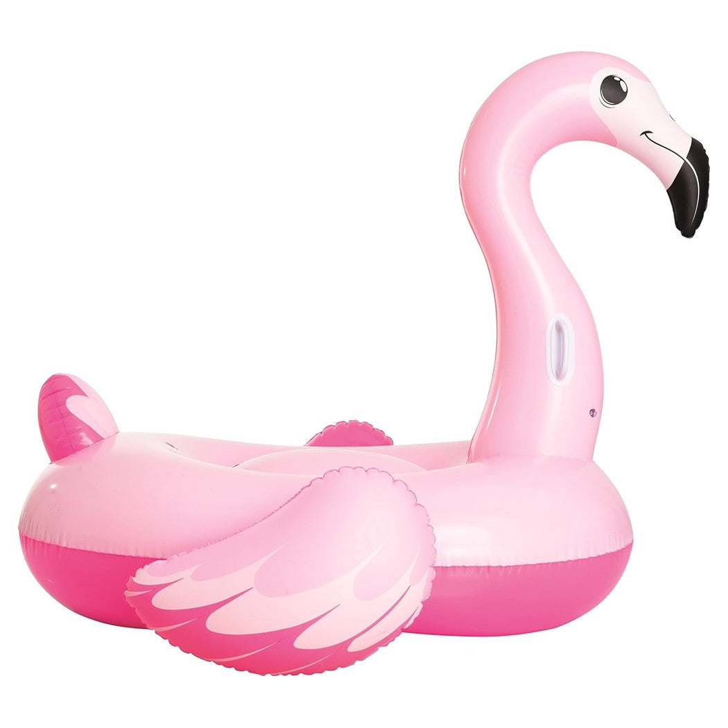 Trade Shop - Fenicottero Gonfiabile 191x178cm Cavalcabile Con Maniglie Estate Piscina Mare 016103 -