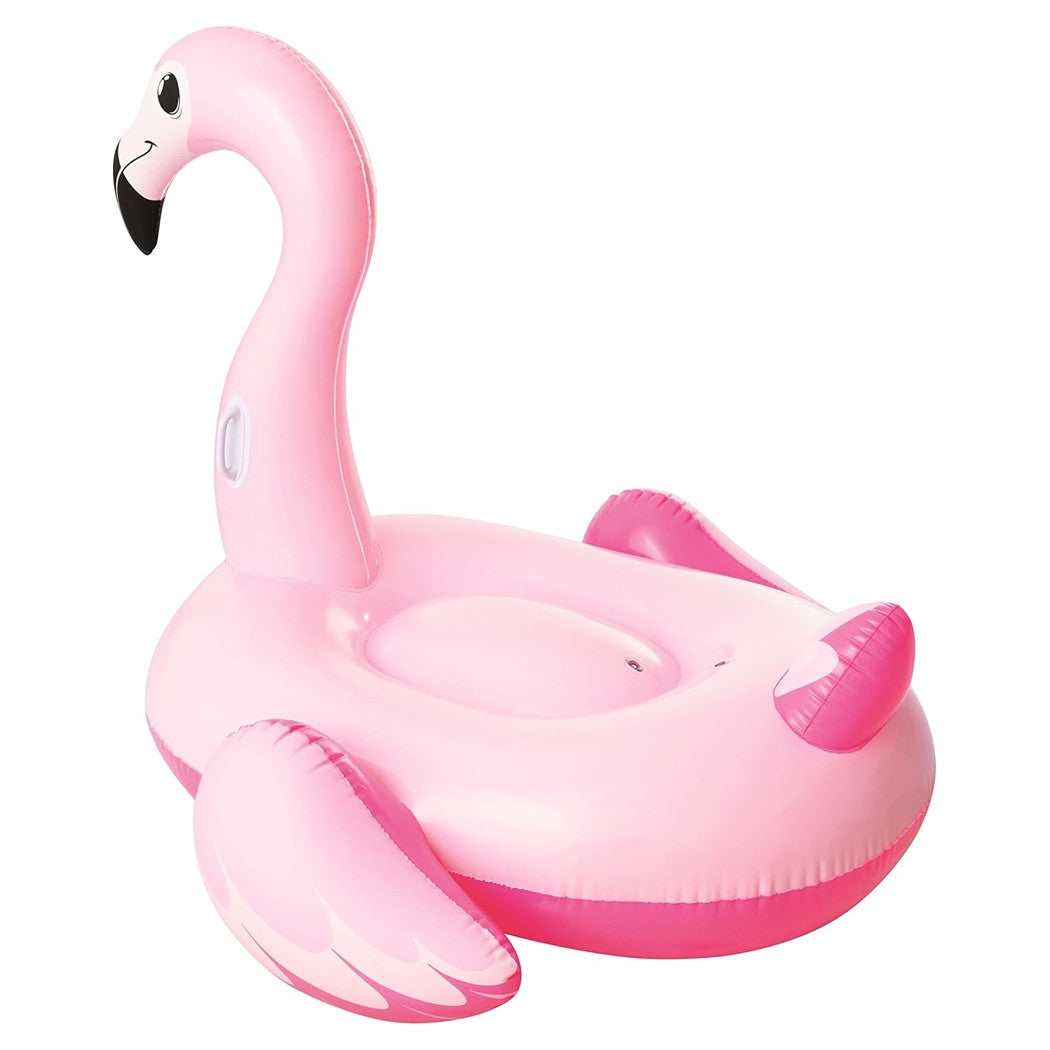 Trade Shop - Fenicottero Gonfiabile 191x178cm Cavalcabile Con Maniglie Estate Piscina Mare 016103 -