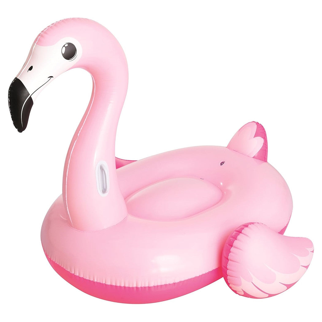 Trade Shop - Fenicottero Gonfiabile 191x178cm Cavalcabile Con Maniglie Estate Piscina Mare 016103 -
