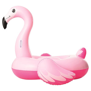 Trade Shop - Fenicottero Gonfiabile 191x178cm Cavalcabile Con Maniglie Estate Piscina Mare 016103 -