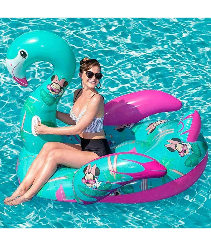 Fenicottero Minnie Gonfiabile Gigante Isola Materassino Mare Piscina 174x140x141cm         