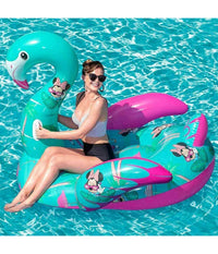 Fenicottero Minnie Gonfiabile Gigante Isola Materassino Mare Piscina 174x140x141cm         