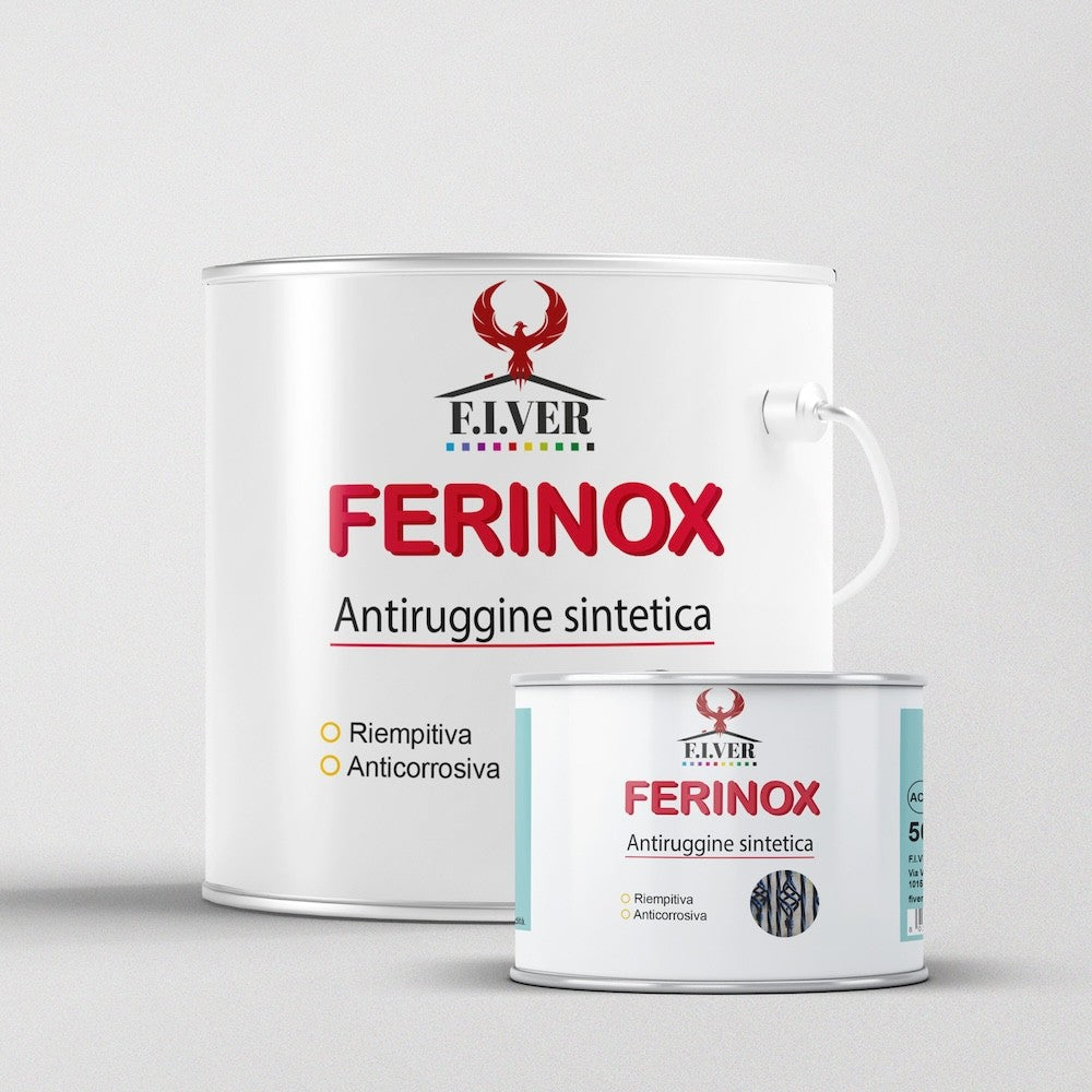 Fondo Antiruggine per Ferro Ferinox - Litri 2,5 - Colore Rosso