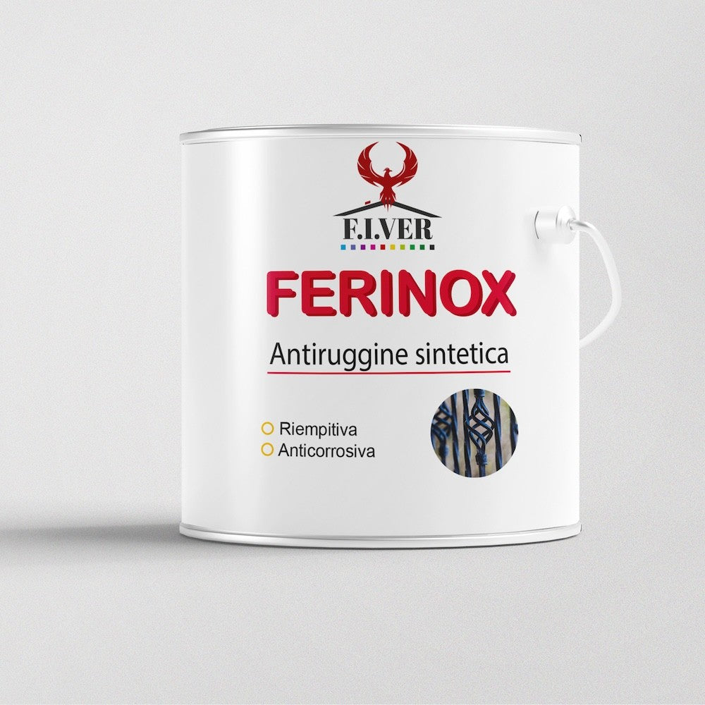 Fondo Antiruggine per Ferro Ferinox - Litri 2,5 - Colore Rosso