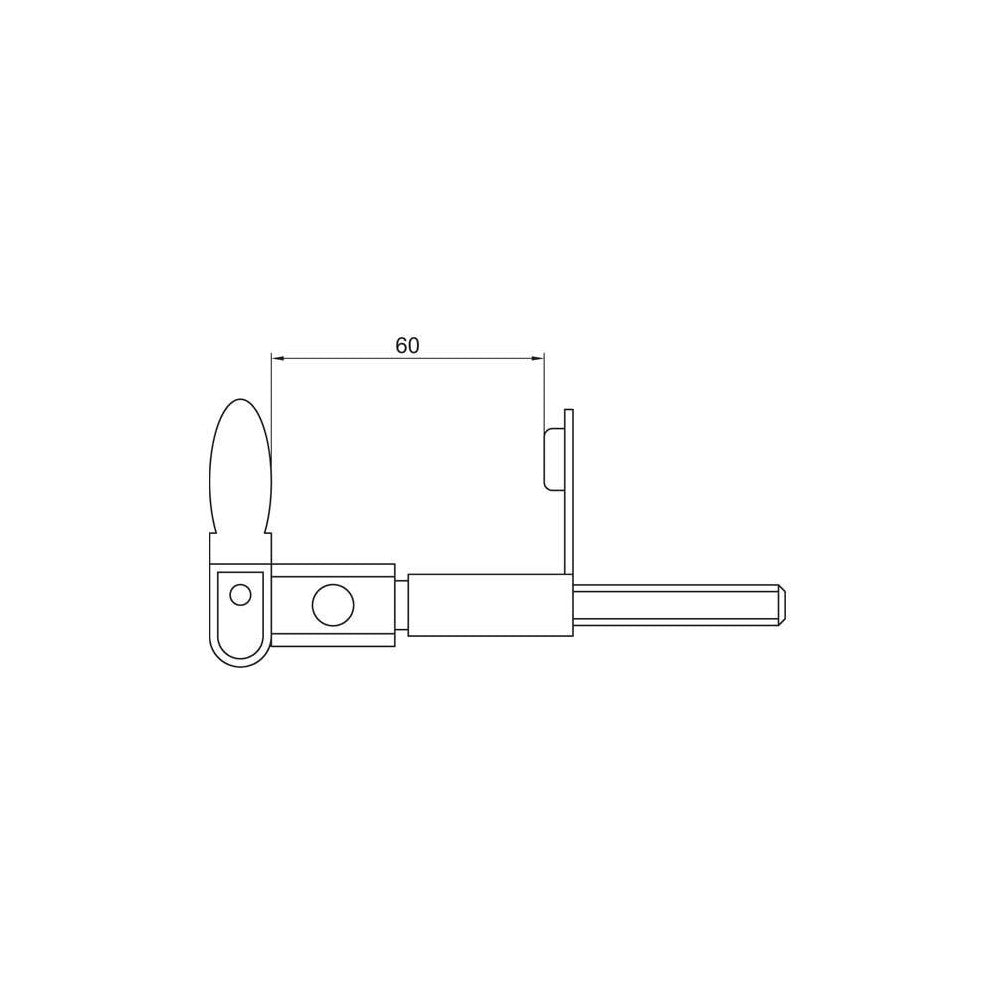 Ferma persiane imposte omino nero in ferro