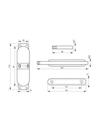 Chiudiporta spingiporta automatico a molla per porte, con scivolo, acciaio, nero- THIRARD