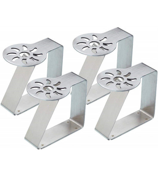 Ferma Tovaglia Fermatovaglia Tavola Acciaio Sole Clip Set 4pz Molla Gancio Tavole         