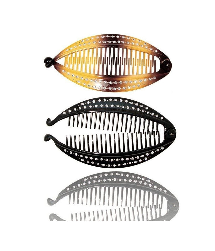 Fermacoda Pesce Glitter Brillantini Banana Pettine Ferma Coda Ferma Capelli         