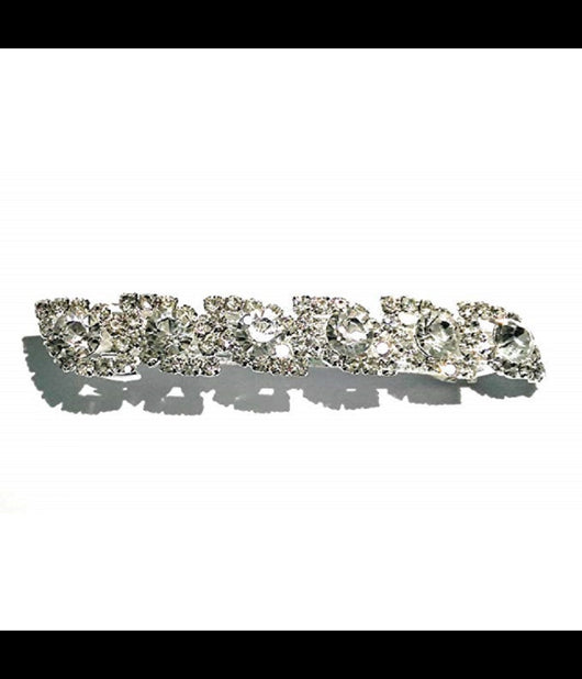 Fermaglio Capelli Striscia Brillanti Argento Sposa Raccogli Capello Spille Donna         