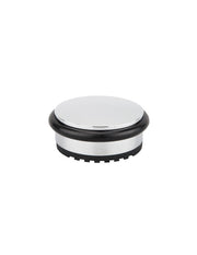 Fermaporta a vite, fissaggio a pavimento, acciaio e gomma, Ø95x40mm, cromato - THIRARD