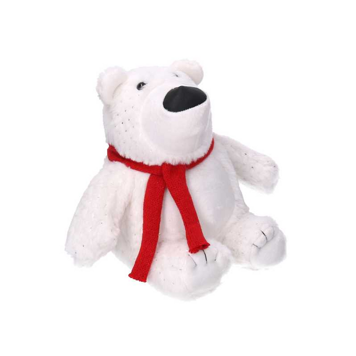 Fermaporta tessuto orso bianco cm 24x18h21