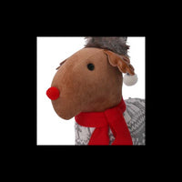 Fermaporta tessuto renna grigio cm 30x13h33