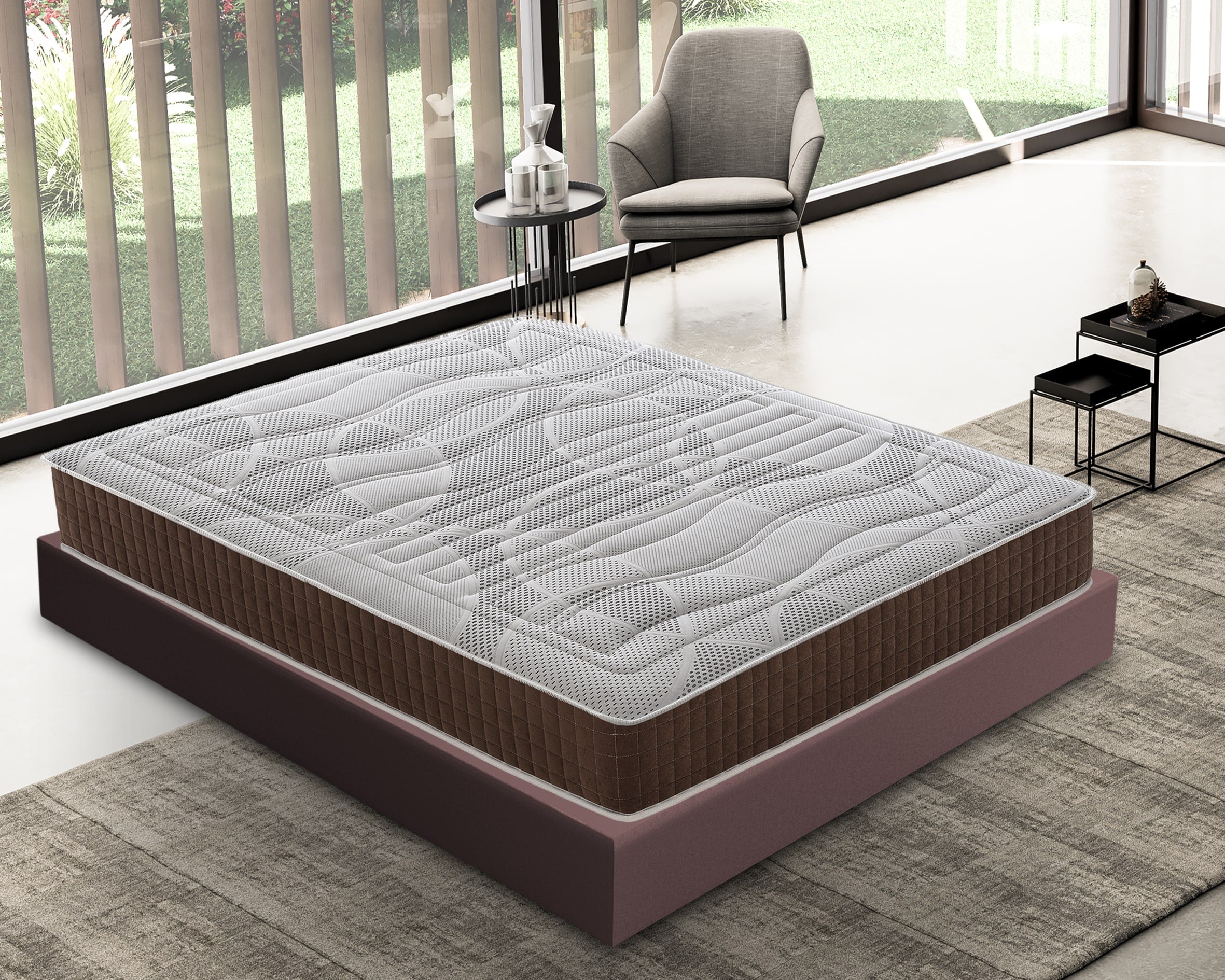Materasso Singolo 90x200 in Memory Foam - 13 Zone di Comfort - Alta densità  - Reversibile - Ortopedico - Rigidità  H3