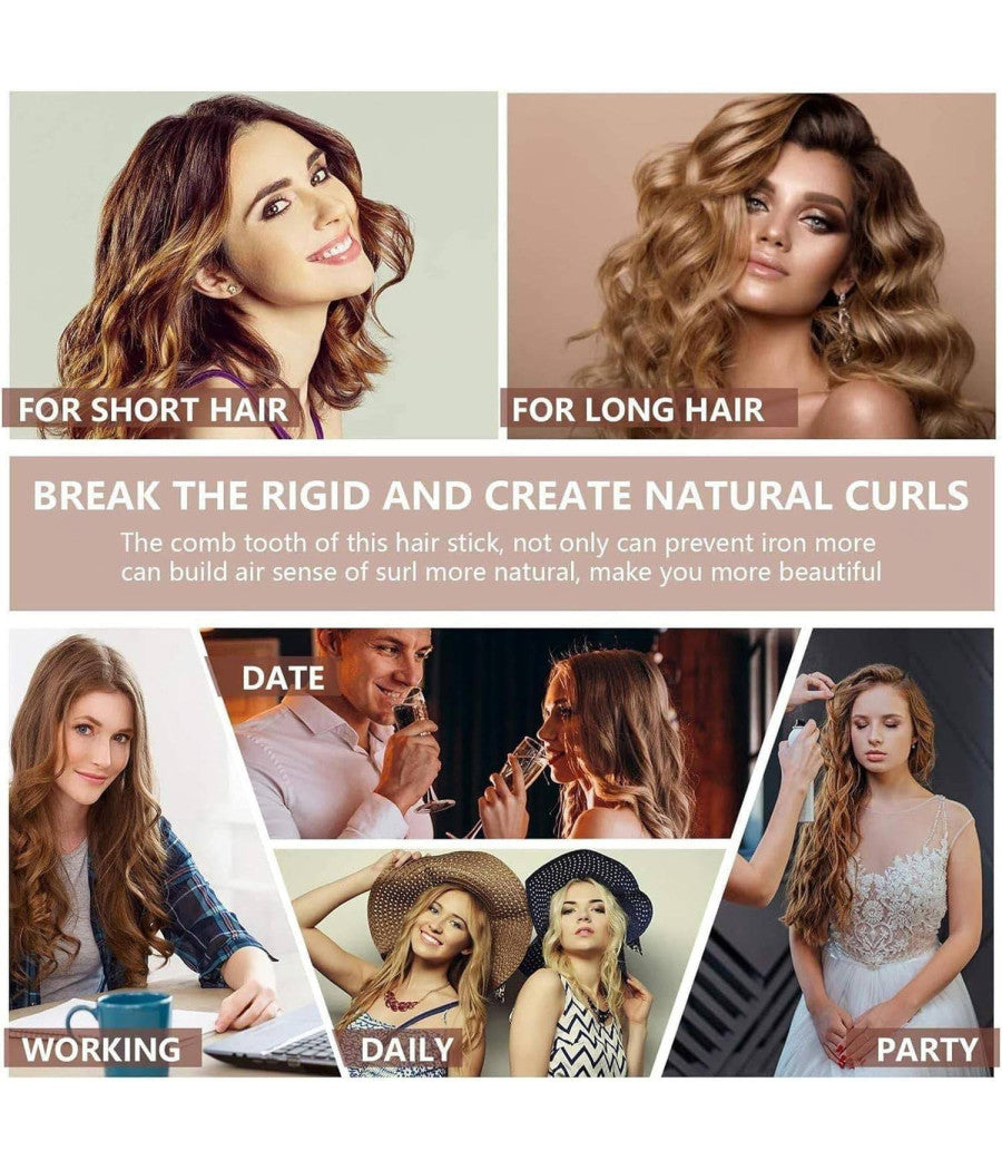 Ferro Arricciacapelli Da 32mm Arriccia Capelli Automatico Girevole Rotante 360°         