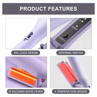 Trade Shop - Ferro Arricciacapelli Onda Francese A Doppia Canna Styler Da 32 Mm 4 Temperature -