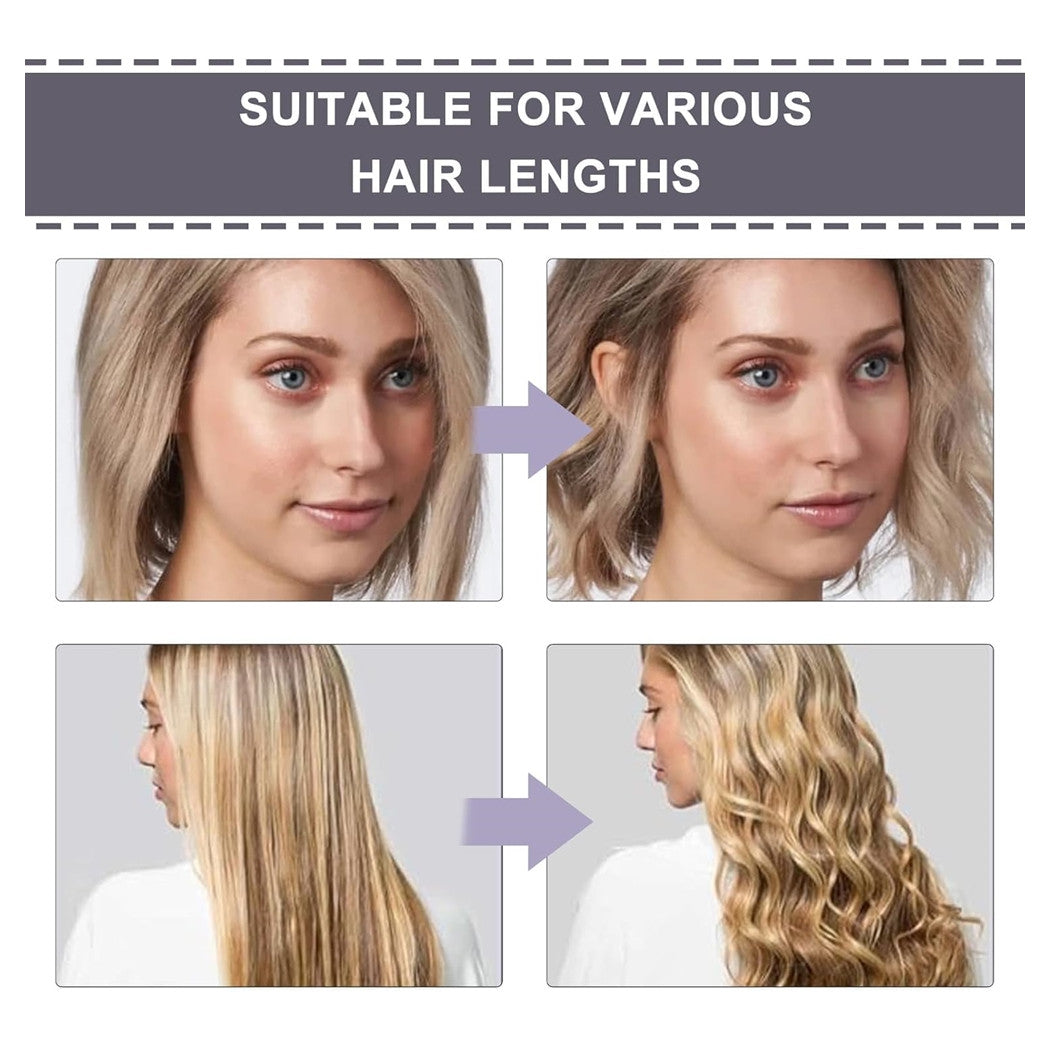 Trade Shop - Ferro Arricciacapelli Onda Francese A Doppia Canna Styler Da 32 Mm 4 Temperature -