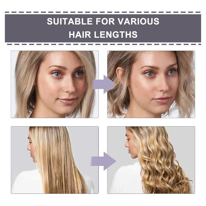 Trade Shop - Ferro Arricciacapelli Onda Francese A Doppia Canna Styler Da 32 Mm 4 Temperature -