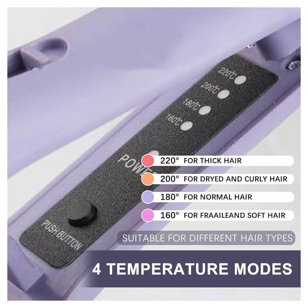 Trade Shop - Ferro Arricciacapelli Onda Francese A Doppia Canna Styler Da 32 Mm 4 Temperature -