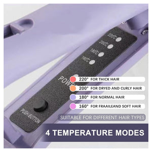 Trade Shop - Ferro Arricciacapelli Onda Francese A Doppia Canna Styler Da 32 Mm 4 Temperature -