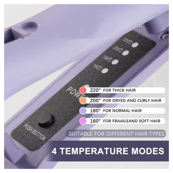 Trade Shop - Ferro Arricciacapelli Onda Francese A Doppia Canna Styler Da 32 Mm 4 Temperature -