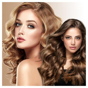 Trade Shop - Ferro Arricciacapelli Onda Francese A Doppia Canna Styler Da 32 Mm 4 Temperature -