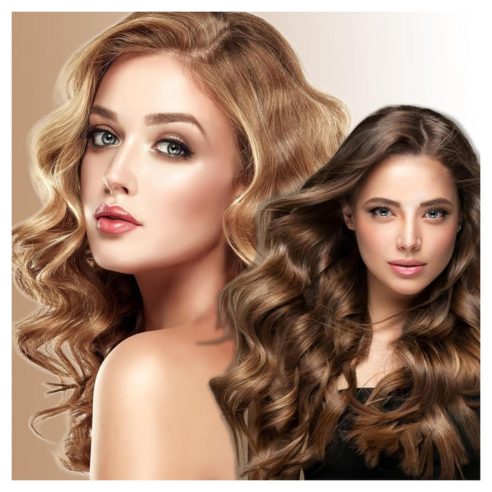 Trade Shop - Ferro Arricciacapelli Onda Francese A Doppia Canna Styler Da 32 Mm 4 Temperature -