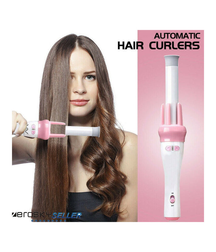 Ferro Arricciacapelli Piastra Rotante Arriccia Capelli Ricci Automatico Pettine         