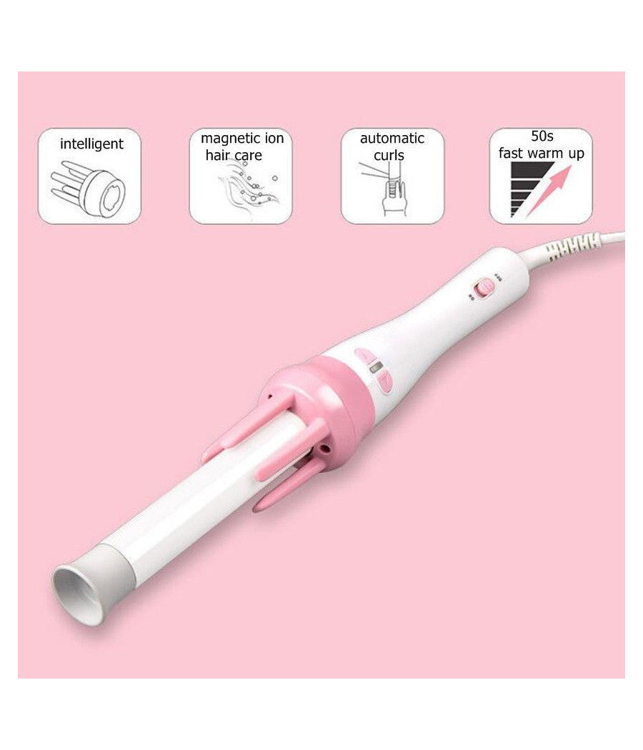 Ferro Arricciacapelli Piastra Rotante Arriccia Capelli Ricci Automatico Pettine         